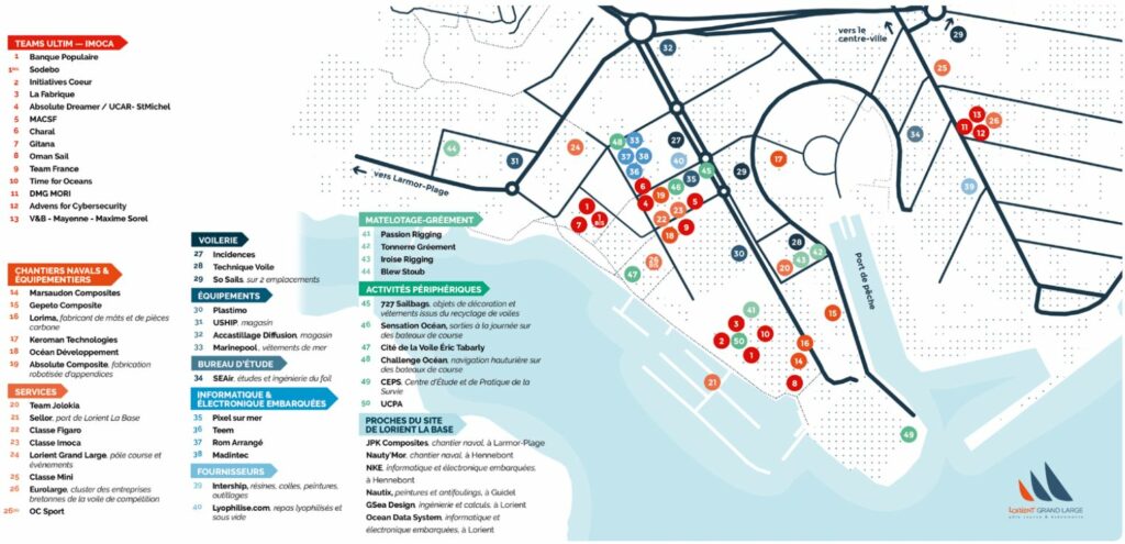 Carte Lorient La Base : Sailing Valley