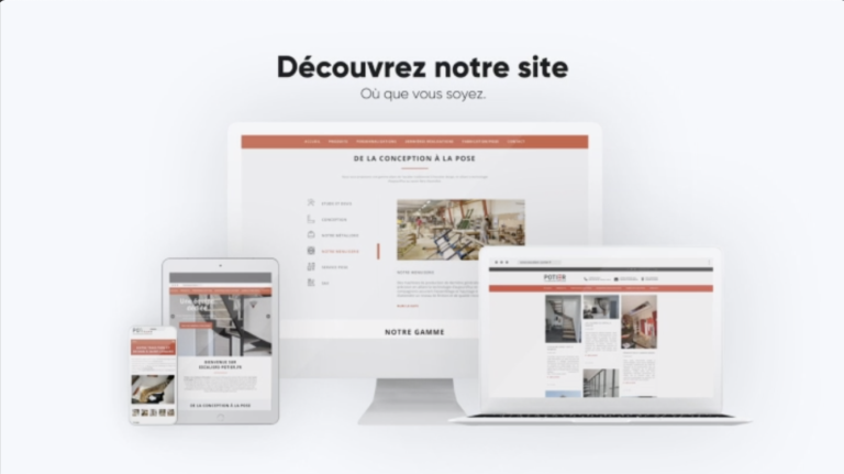 Site web Potier créateur d'escaliers